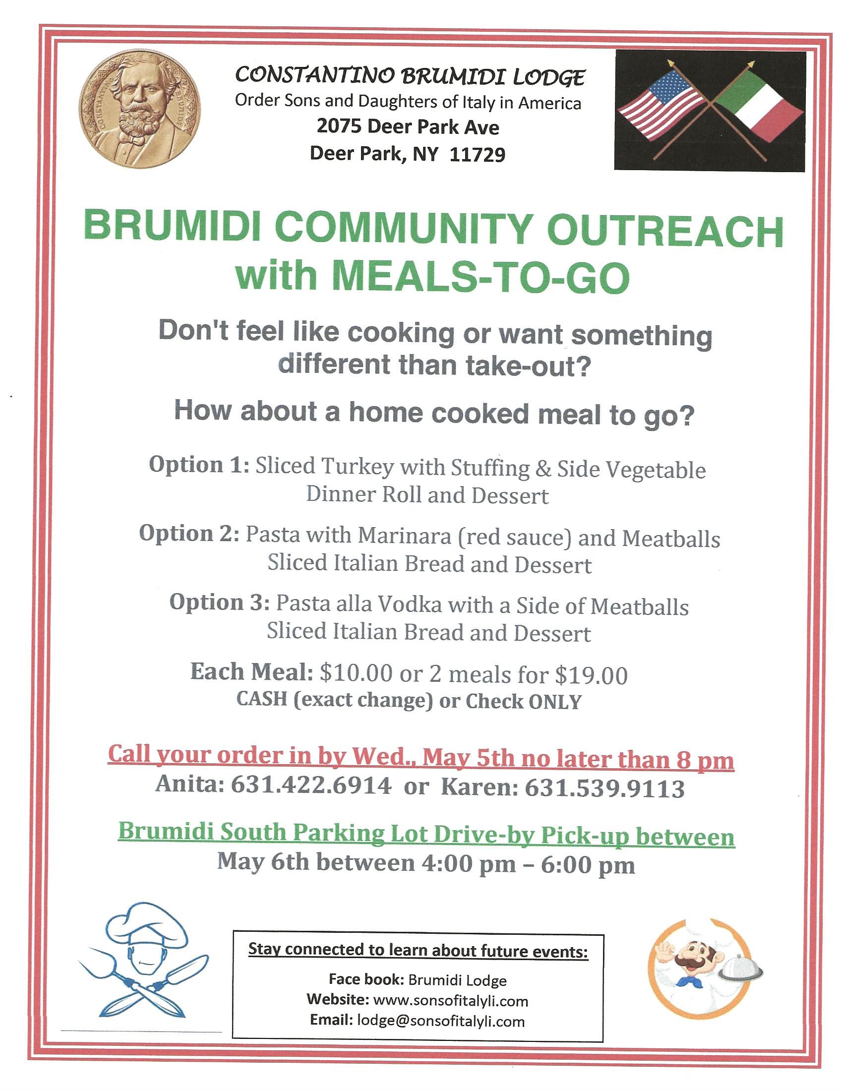 Meals to Go May 6 2021