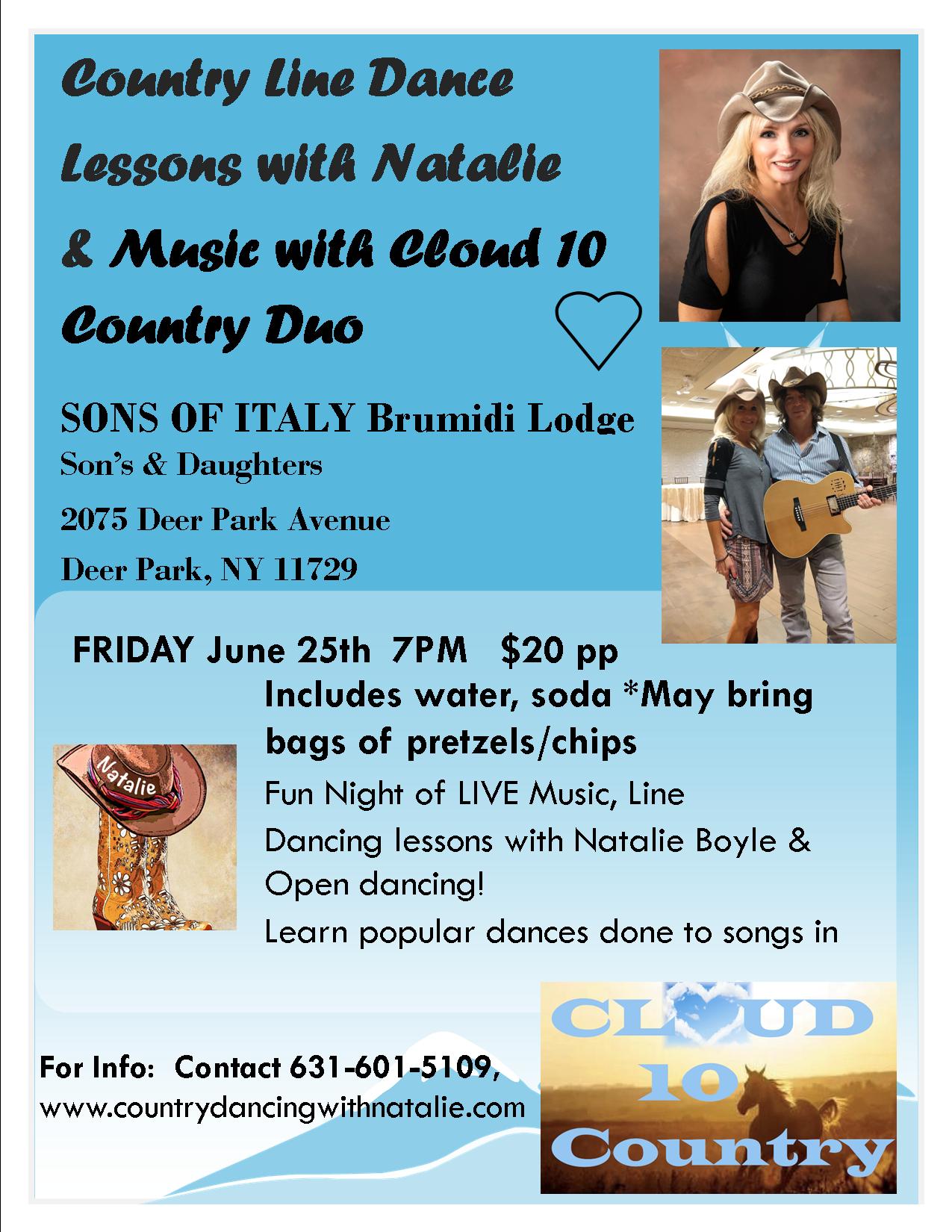 Country Line Dancing with Natalie June 25 2021