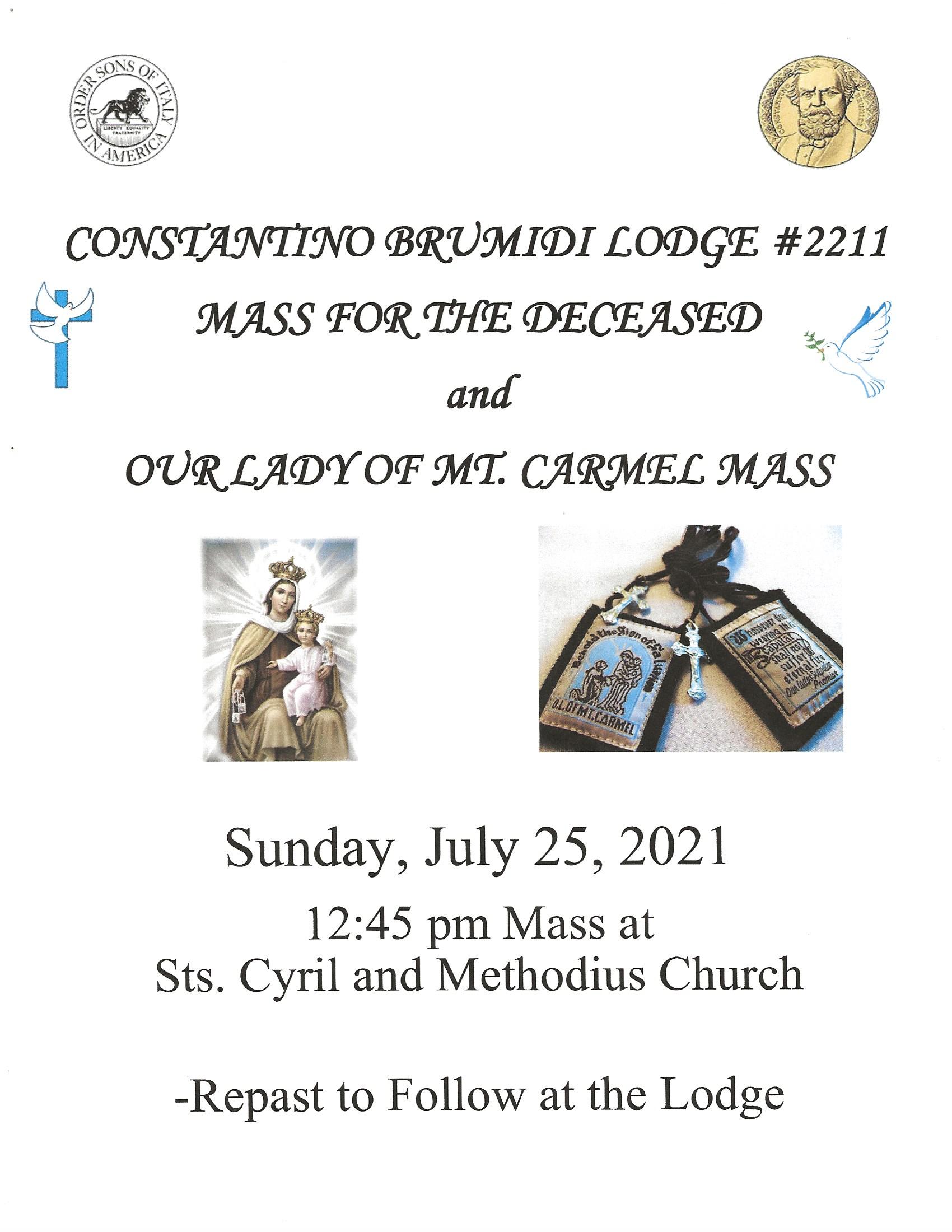 Mass for Deceased Flyer 2021