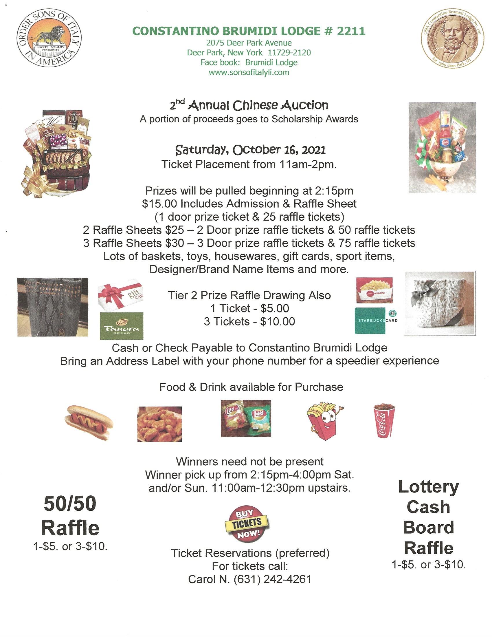 Chinese Auction 2021 Flyer