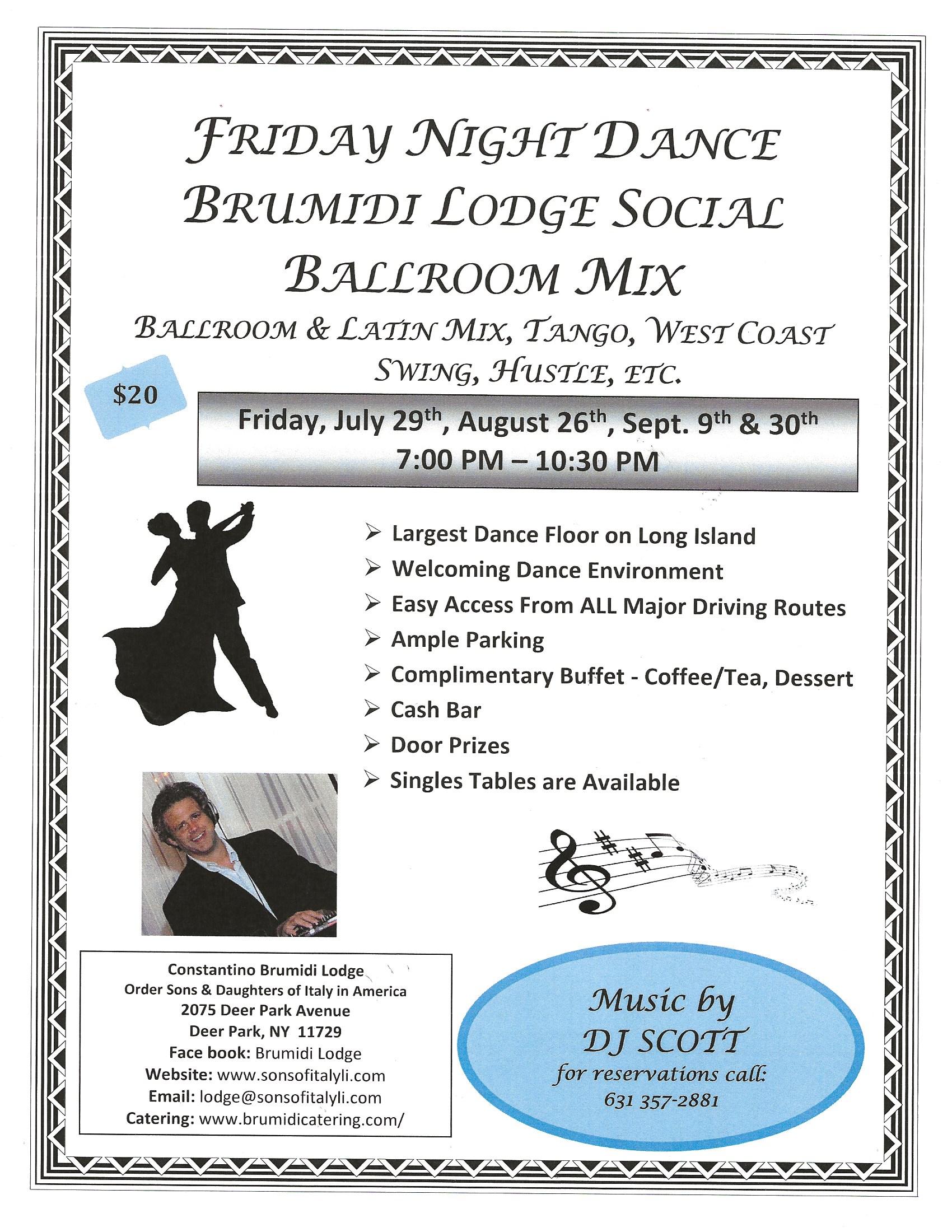 DJ Scott Friday Night Dance July to Sept 2022