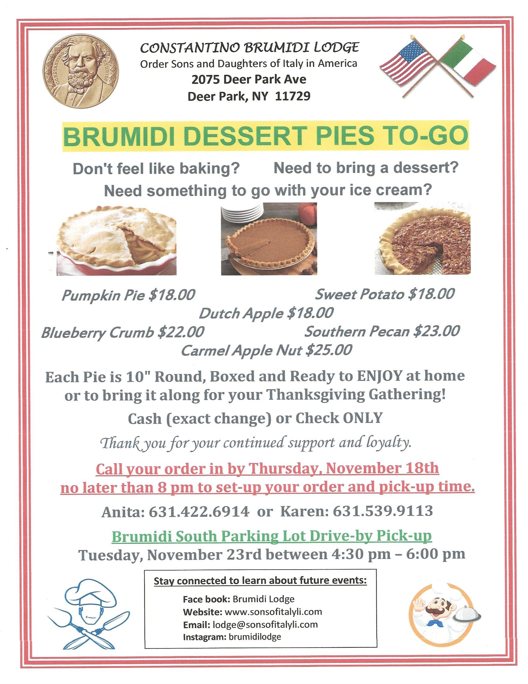 Pies to Go Nov 2021