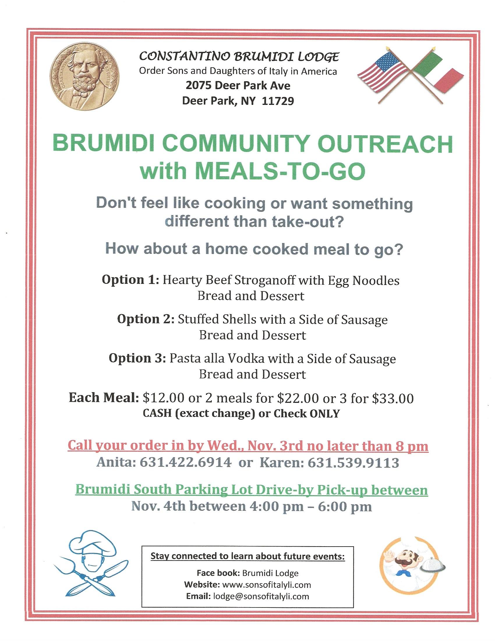 Meals to Go Nov 4 2021
